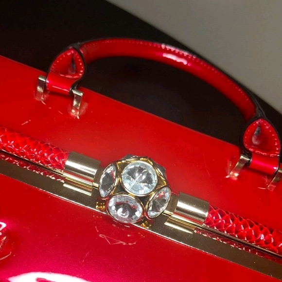 Red Designer Handbag - Picture 4 of 6